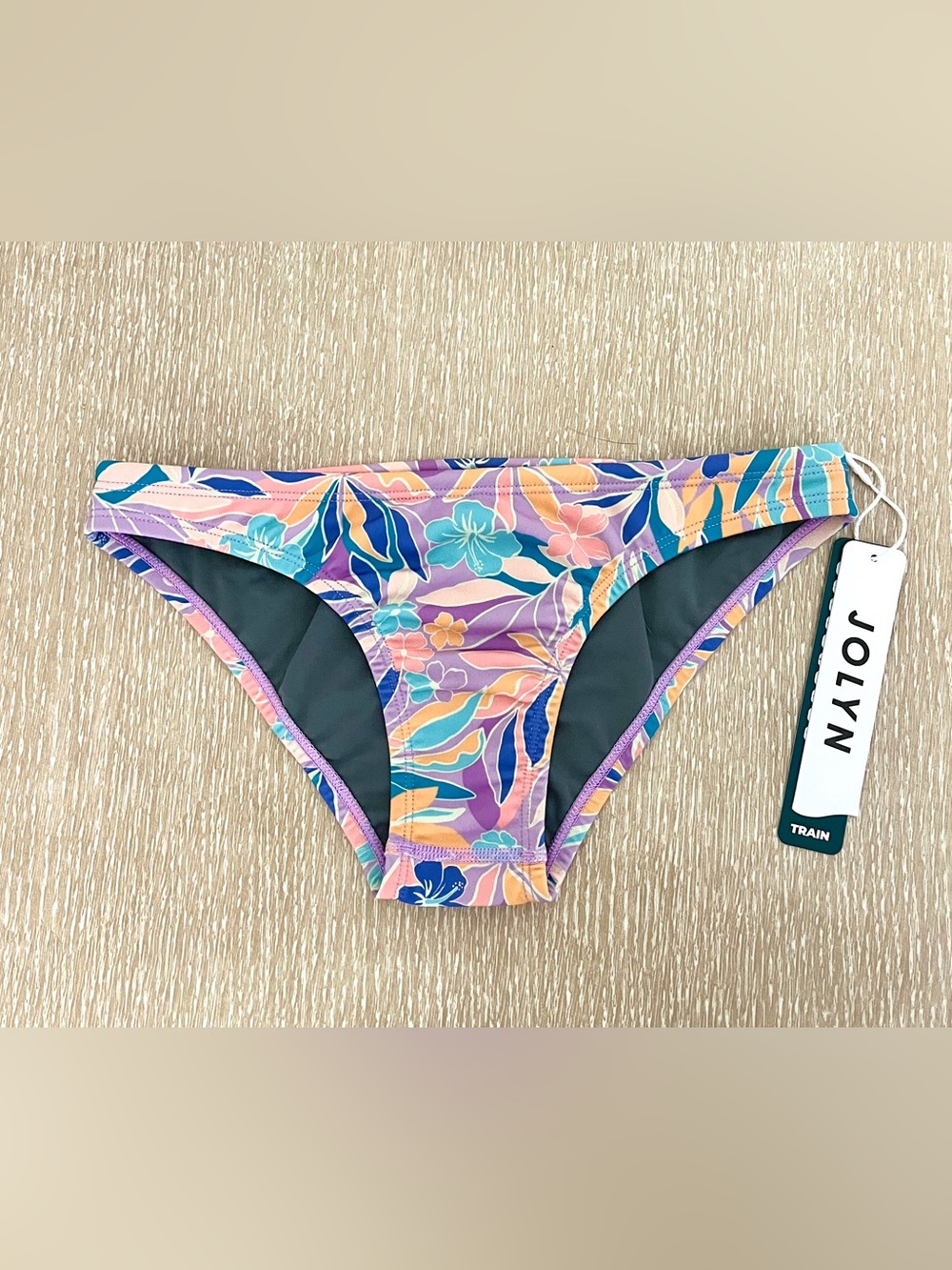 NWT Jolyn Floral Multicolor Bikini Bottom in Purple & Blue